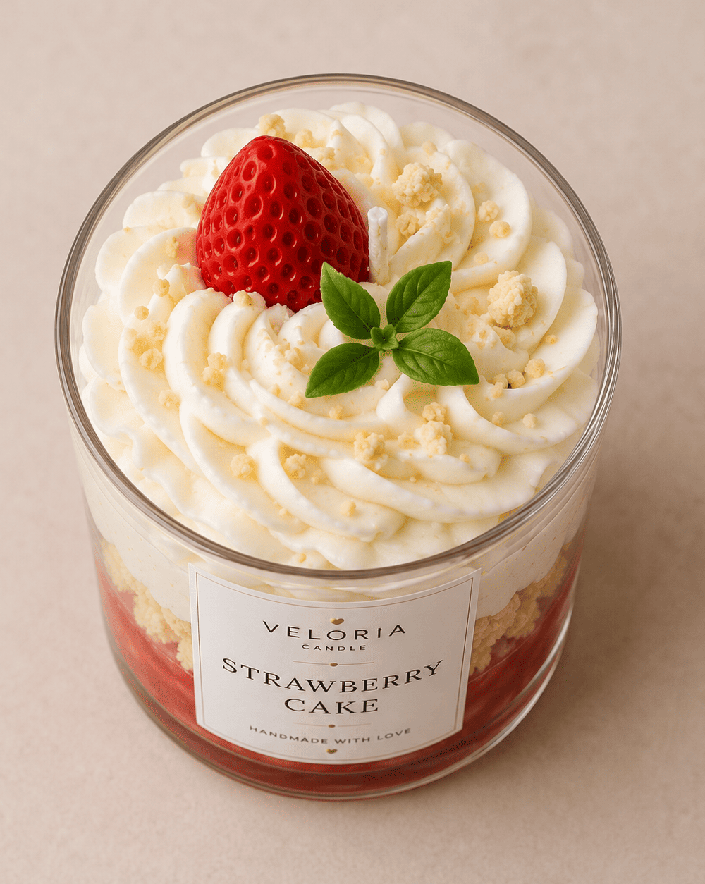 Dessertkerze Strawberry Cake