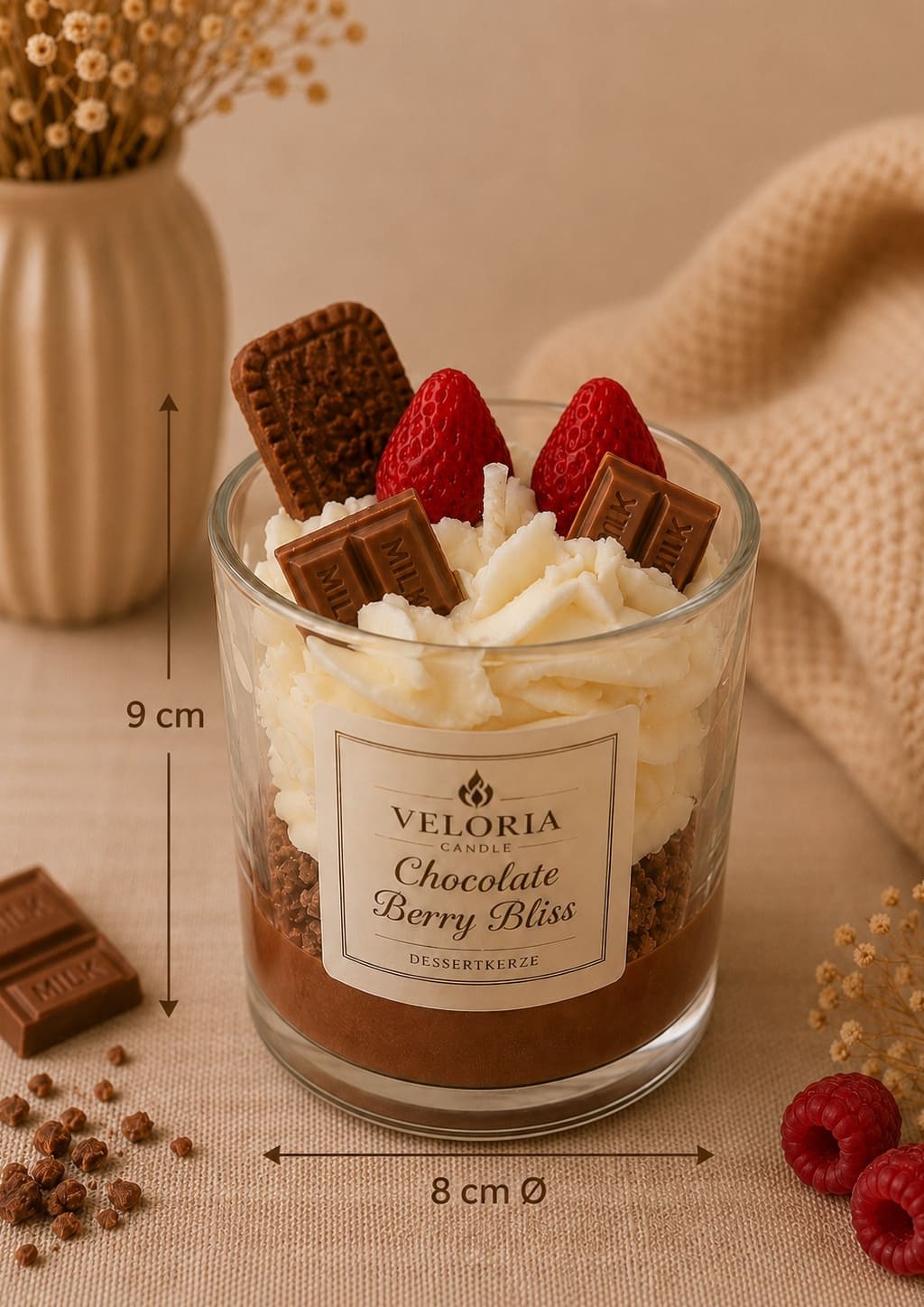 Dessertkerze Chocolate Berry Bliss
