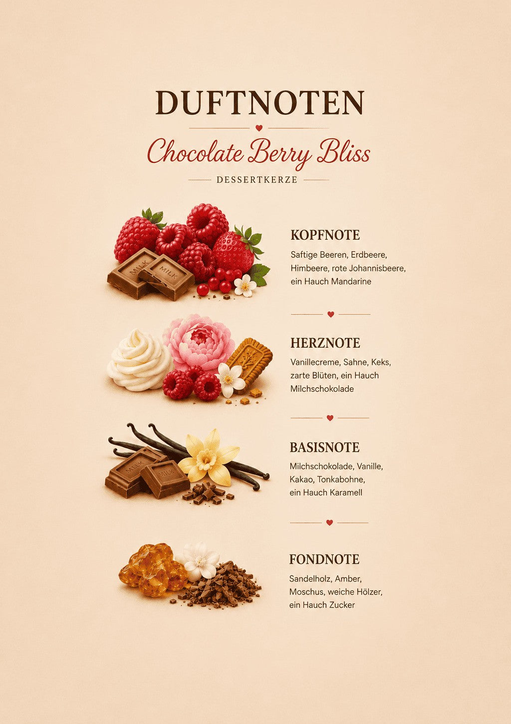 Dessertkerze Chocolate Berry Bliss