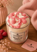 Himbeer Dessertkerze „Raspberry Velvet“ – Handgemachte Duftkerze
