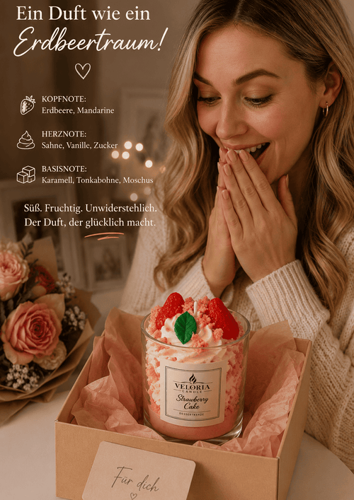 Dessertkerze Strawberry Cake